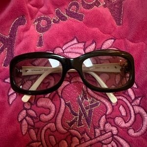 $Rare Auth Chanel Camillia white logo Sunglasses